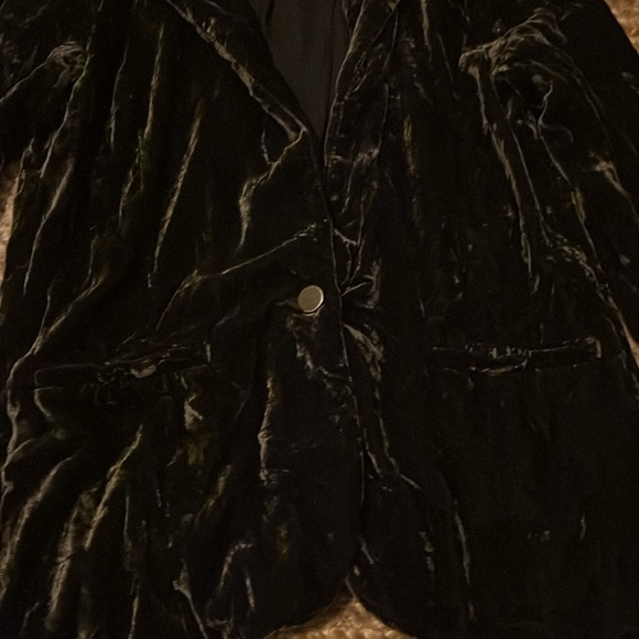 Urban outfitters green crushed velvet blazer - Picture 4 of 6